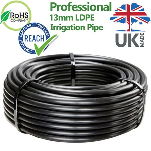 LDPE 13mm PVC Irrigation Pipe 50 metre GrowInsane