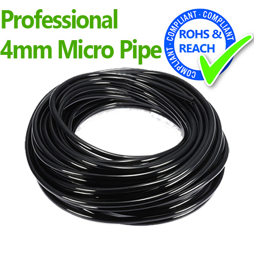 30M ROLL UK MADE BLACK PVC TUBING 4 x 6 MM  IRRIGATION PIPE POND WATER SYSTEMS 