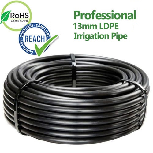 inch Black LDPE Irrigation Pipe Garden Supply Watering 1/2 Gardiflex 13mm 